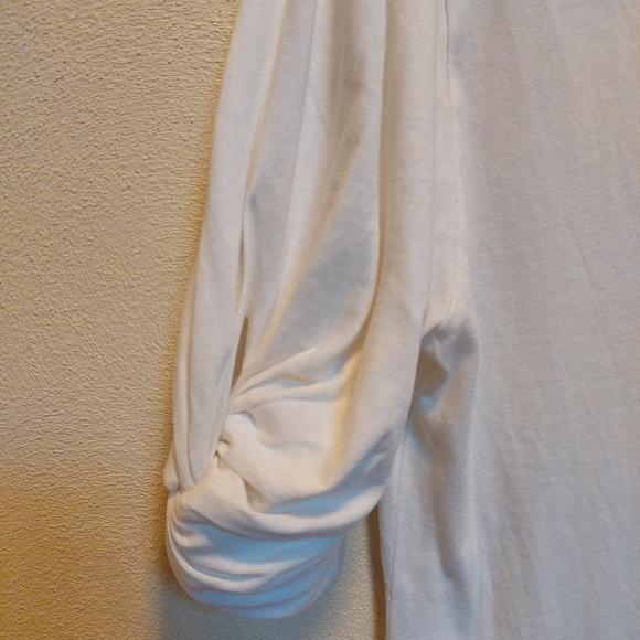 L * Space Melrose Bodycon Mini Dress with Puf sleeves in Small Cream Color NWT - Picture 2 of 5